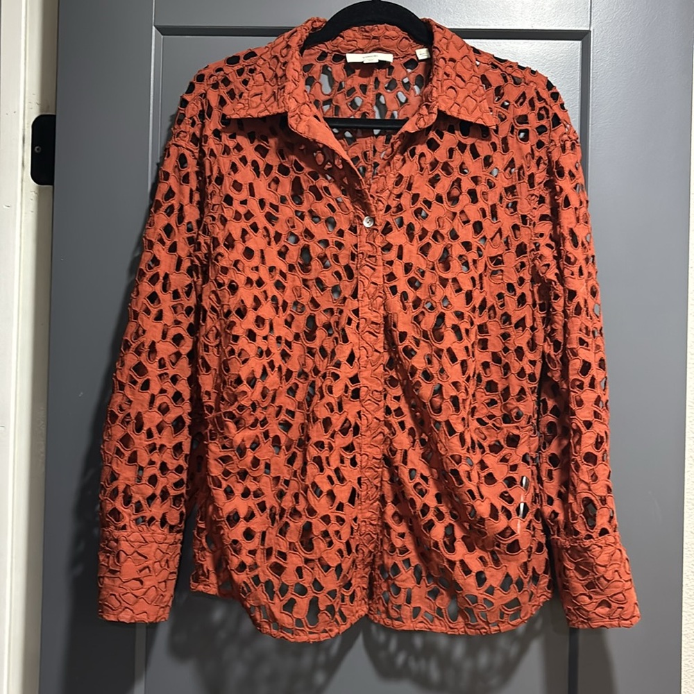 Vince Lace Sculpted Long Sleeve Shirt - Picture 4 of 4